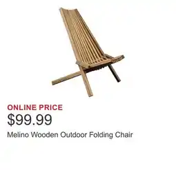 Costco Melino Wooden Outdoor Folding Chair offer