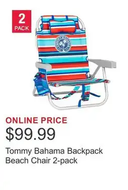 Costco Tommy Bahama Backpack Beach Chair 2-pack offer