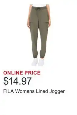 Costco FILA Womens Lined Jogger offer