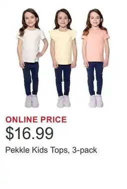 Costco Pekkle Kids Tops, 3-pack offer