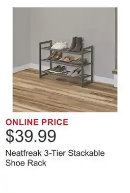 Costco Neatfreak 3-Tier Stackable Shoe Rack offer
