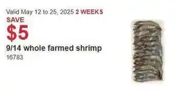 Costco Whole farmed shrimp offer