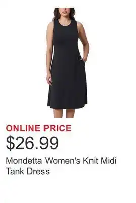Costco Mondetta Women's Knit Midi Tank Dress offer
