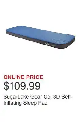 Costco SugarLake Gear Co. 3D Self-Inflating Sleep Pad offer