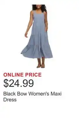 Costco Black Bow Women's Maxi Dress offer