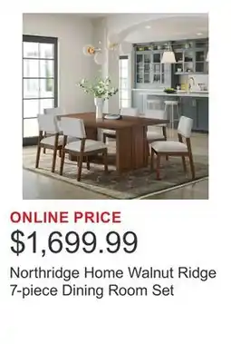 Costco Northridge Home Walnut Ridge 7-piece Dining Room Set offer