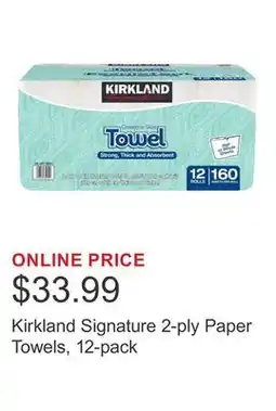 Costco Kirkland Signature 2-ply Paper Towels, 12-pack offer