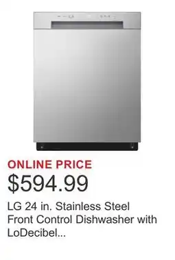 Costco LG 24 in. Stainless Steel Front Control Dishwasher with LoDecibel Operation and Dynamic Drys offer