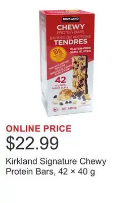 Costco Kirkland Signature Chewy Protein Bars, 42 × 40 g offer