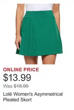 Costco Lolë Women's Asymmetrical Pleated Skort offer