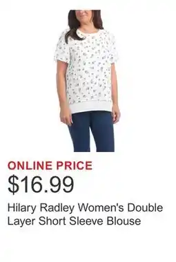 Costco Hilary Radley Women's Double Layer Short Sleeve Blouse offer