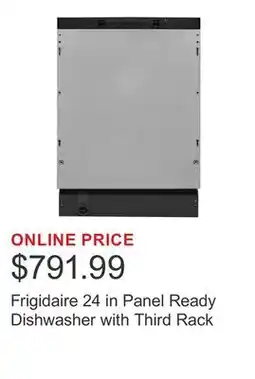 Costco Frigidaire 24 in Panel Ready Dishwasher with Third Rack offer