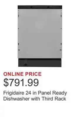 Costco Frigidaire 24 in Panel Ready Dishwasher with Third Rack offer