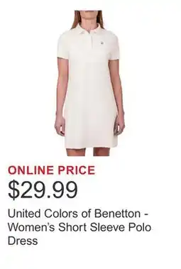 Costco United Colors of Benetton - Women's Short Sleeve Polo Dress offer