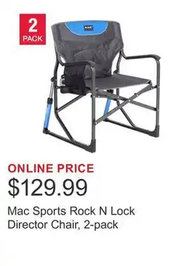 Costco Mac Sports Rock N Lock Director Chair, 2-pack offer