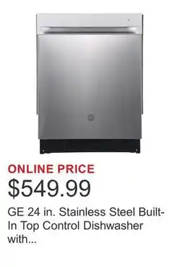 Costco GE 24 in. Stainless Steel Built-In Top Control Dishwasher with Stainless Steel Tub offer