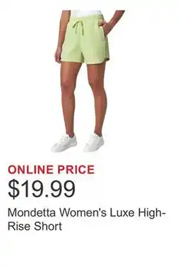 Costco Mondetta Women's Luxe High-Rise Short offer