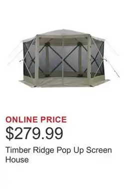 Costco Timber Ridge Pop Up Screen House offer