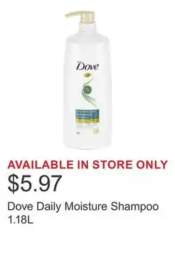 Costco Dove Daily Moisture Shampoo 1.18L offer