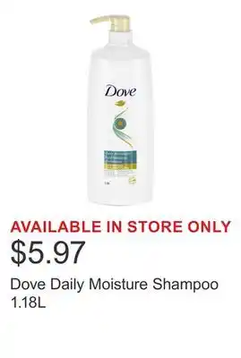 Costco Dove Daily Moisture Shampoo 1.18L offer