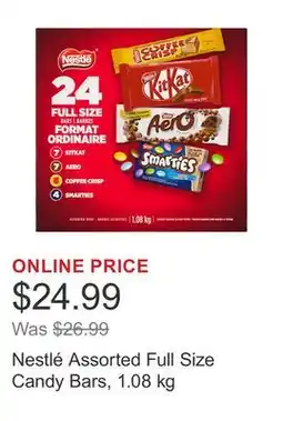 Costco Nestlé Assorted Full Size Candy Bars, 1.08 kg offer