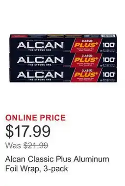 Costco Alcan Classic Plus Aluminum Foil Wrap, 3-pack offer