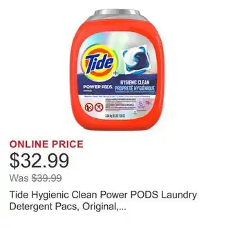 Costco Tide Hygienic Clean Power PODS Laundry Detergent Pacs, Original, 79-count offer