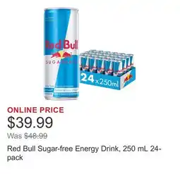 Costco Red Bull Sugar-free Energy Drink, 250 mL 24-pack offer