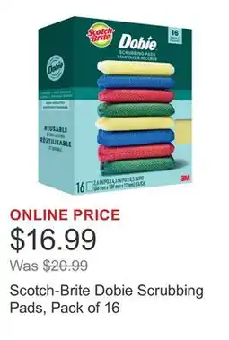 Costco Scotch-Brite Dobie Scrubbing Pads, Pack of 16 offer