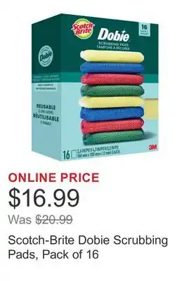Costco Scotch-Brite Dobie Scrubbing Pads, Pack of 16 offer
