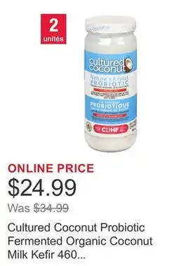 Costco Cultured Coconut Probiotic Fermented Organic Coconut Milk Kefir 460 mL (15.5 fl oz) 2-pack offer