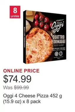 Costco Oggi 4 Cheese Pizza 452 g (15.9 oz) x 8 pack offer