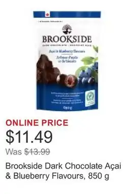 Costco Brookside Dark Chocolate Açai & Blueberry Flavours, 850 g offer