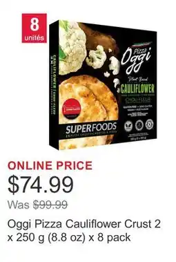 Costco Oggi Pizza Cauliflower Crust 2 x 250 g (8.8 oz) x 8 pack offer