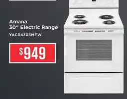 TA Appliances & Barbecues Amana 30 Electric Range offer