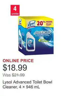Costco Lysol Advanced Toilet Bowl Cleaner, 4 × 946 mL offer