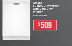TA Appliances & Barbecues Amana 59 dBA Dishwasher with Dark Grey Interior offer