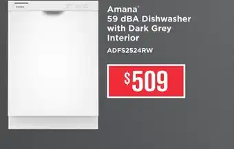 TA Appliances & Barbecues Amana 59 dBA Dishwasher with Dark Grey Interior offer