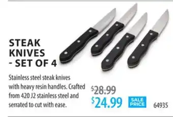 TA Appliances & Barbecues STEAK KNIVES-Stainless offer