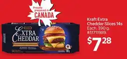 Walmart Kraft Extra Cheddar Slices 14s offer