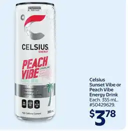 Walmart Celsius Sunset Vibe or Peach Vibe Energy Drink offer