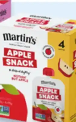 Walmart Martin's Apple Snack Fruit Pouches offer