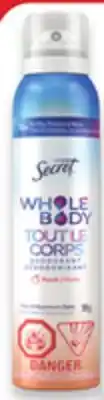Walmart Secret or Old Spice Whole Body Deodorant offer