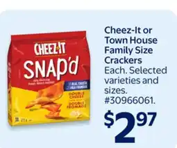 Walmart Cheez-It or Town House Family Size Crackers offer