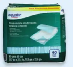 Walmart Disposable Underpads 40-Pack offer