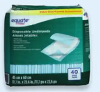 Walmart Disposable Underpads 40-Pack offer
