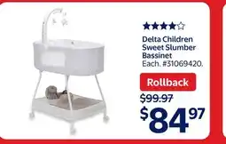 Walmart Delta Children Sweet Slumber Bassinet offer