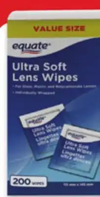 Walmart Equate Ultra Soft Lens Wipes offer