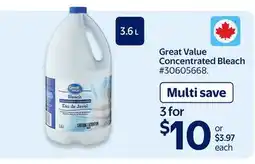 Walmart Great Value Concentrated Bleach offer