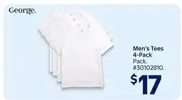 Walmart Men's Tees 4-Pack offer
